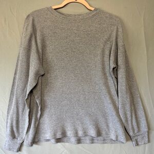 TNA Womens Waffle Tee Size XS Grey Long Sleeve Layers Winter Baselayer Outdoors